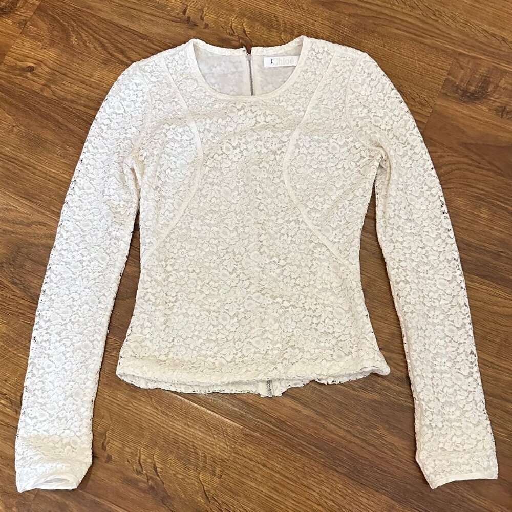 Y2K Chloe lace blouse 34